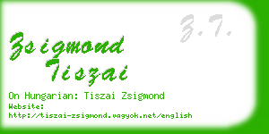 zsigmond tiszai business card